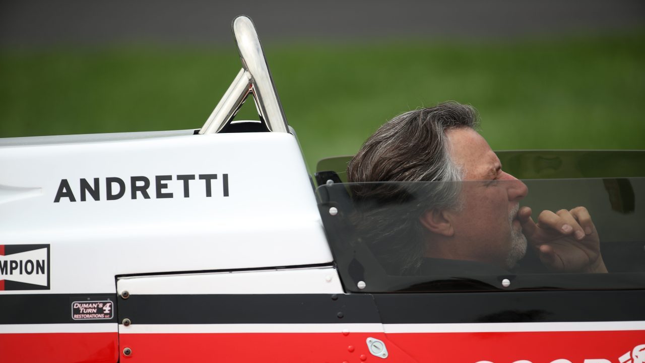 Michael Andretti in race car