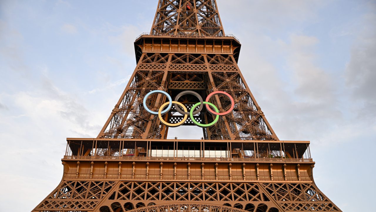 Olympic Rings Eiffel Tower