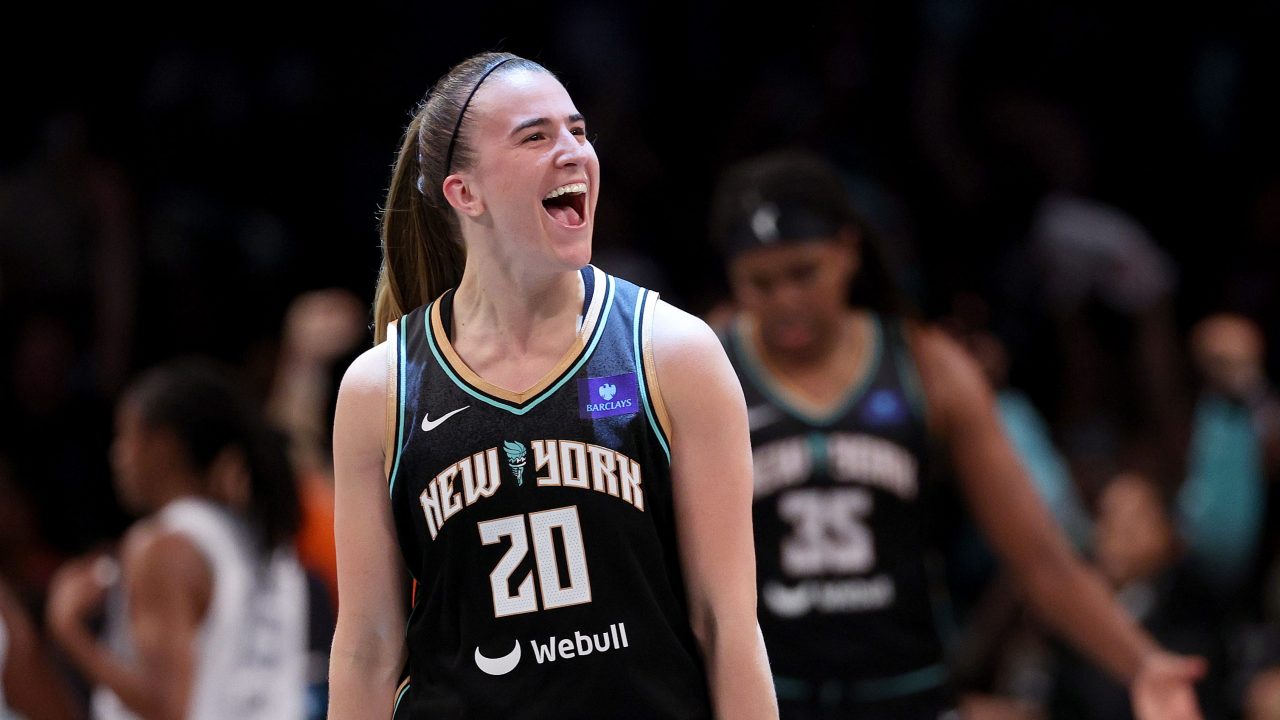 Liberty's Sabrina Ionescu celebrates