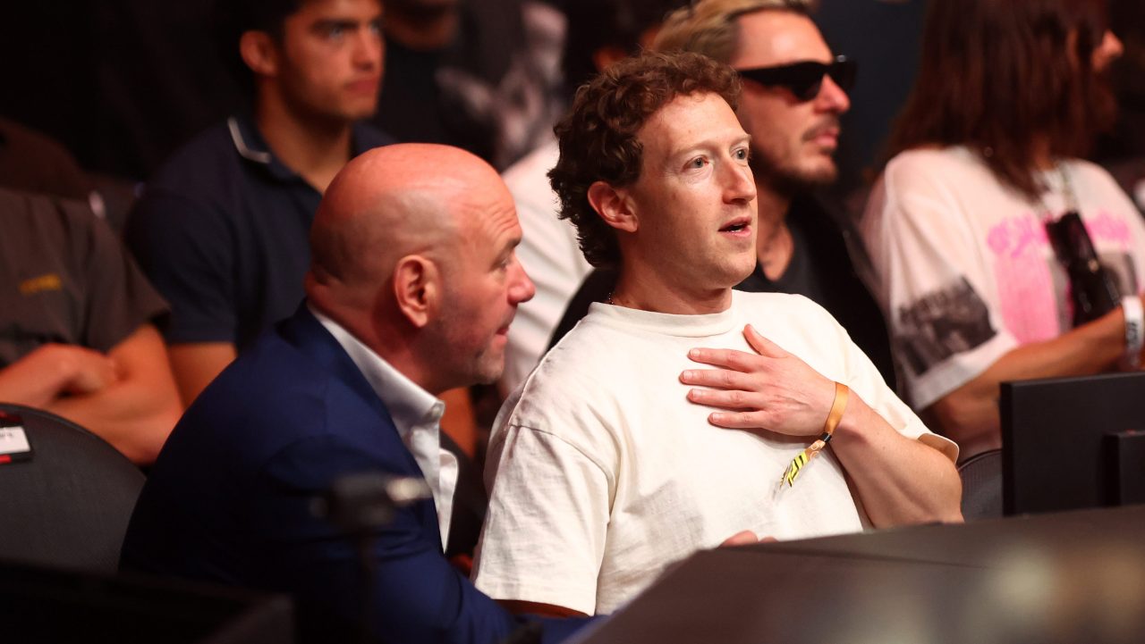 Dana White and Mark Zuckerberg during UFC 300