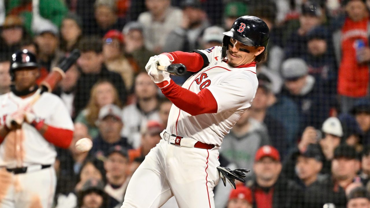 Red Sox' Jarren Duran swings
