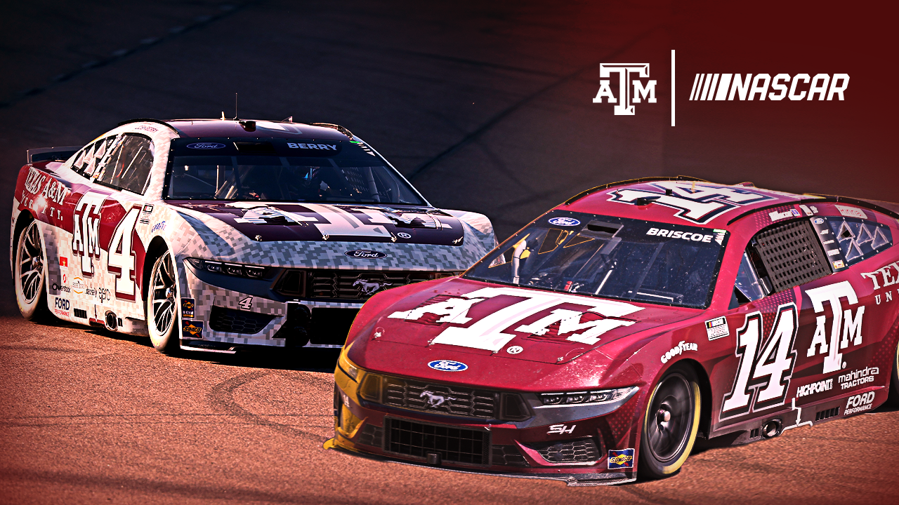 Texas A&M Nascar cars Stewart Haas Racing